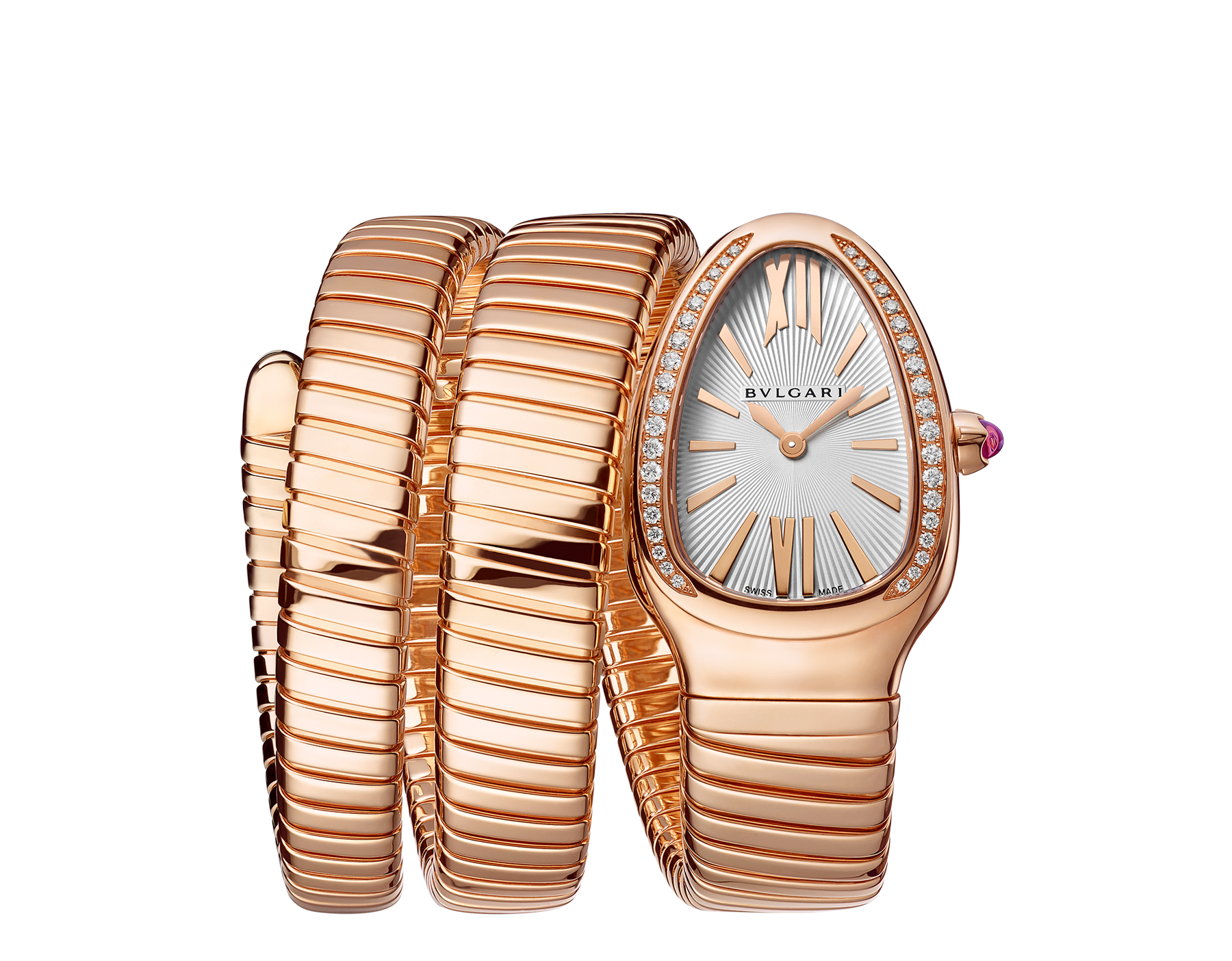 Bvlgari*-Serpenti Tubogas Or Rose Serti