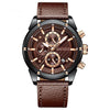 Minifocus Montre homme d'affaires marron Noir