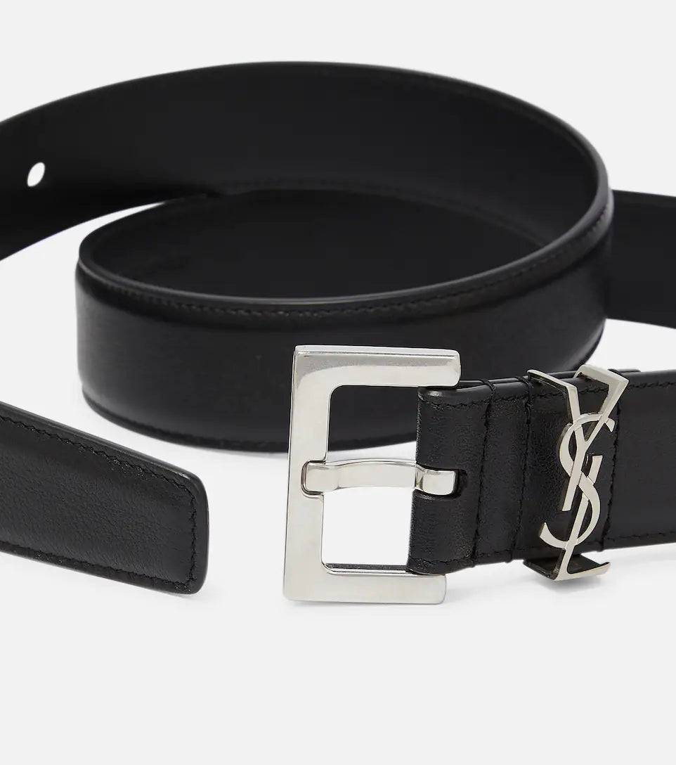 Ceinture Monogramme Saint Laurent en cuir - Luxoria® | Boutique de mode en Ligne 