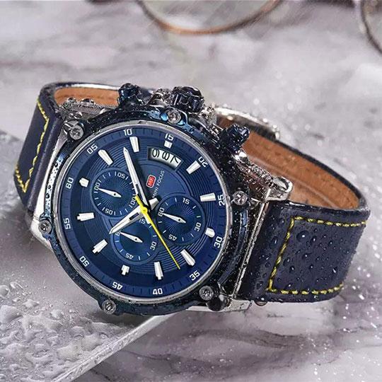 Minifocus Montre Chronographe bleu