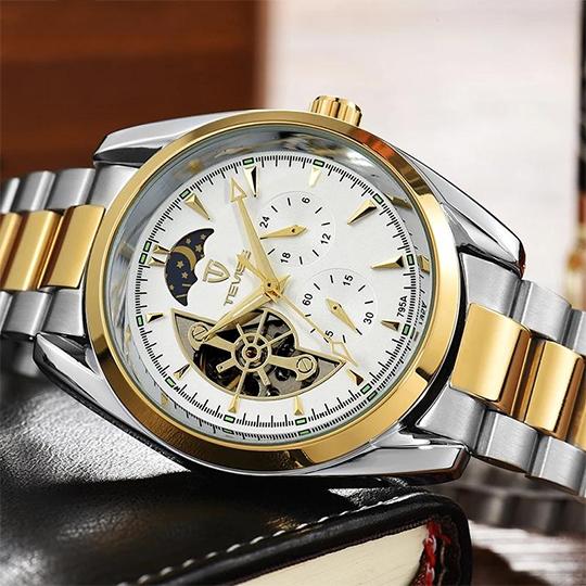 STYLISH MECHANICAL WATCH GOLD MAN