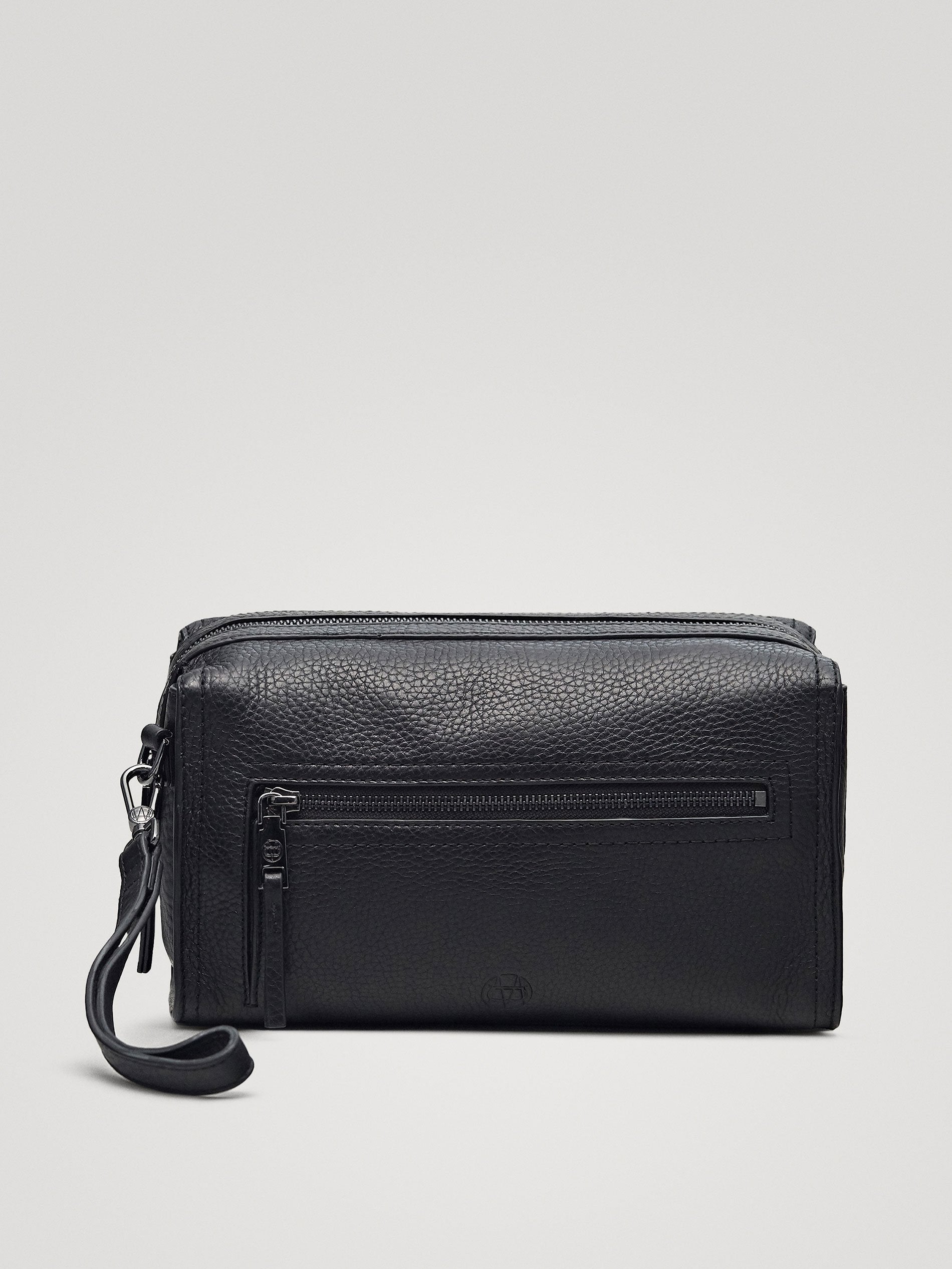 Trousse de toilette en cuir